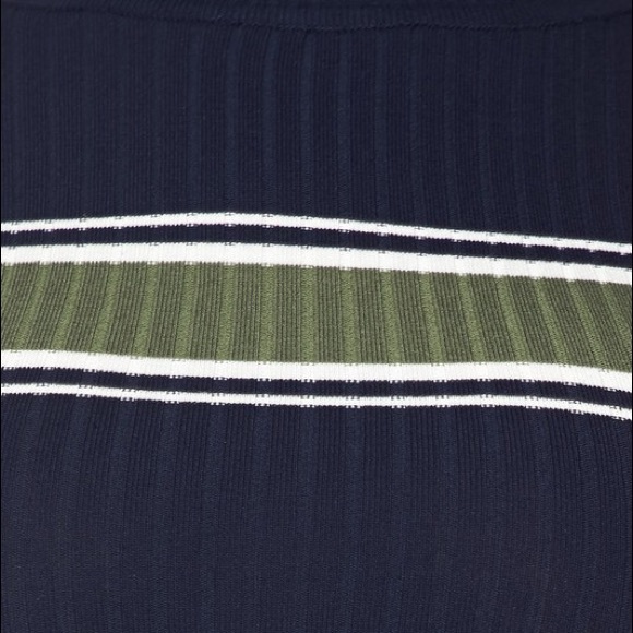 💙LAST ONE💙 Navy Mock Neck Knit Ribbed Midi Dress - Picture 6 of 8